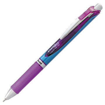 Pentel® Energel Rtx Gel Pen, Retractable, Fine 0.5 Mm Needle Tip, Violet Ink, Silver-violet Barrel freeshipping - TVN Wholesale